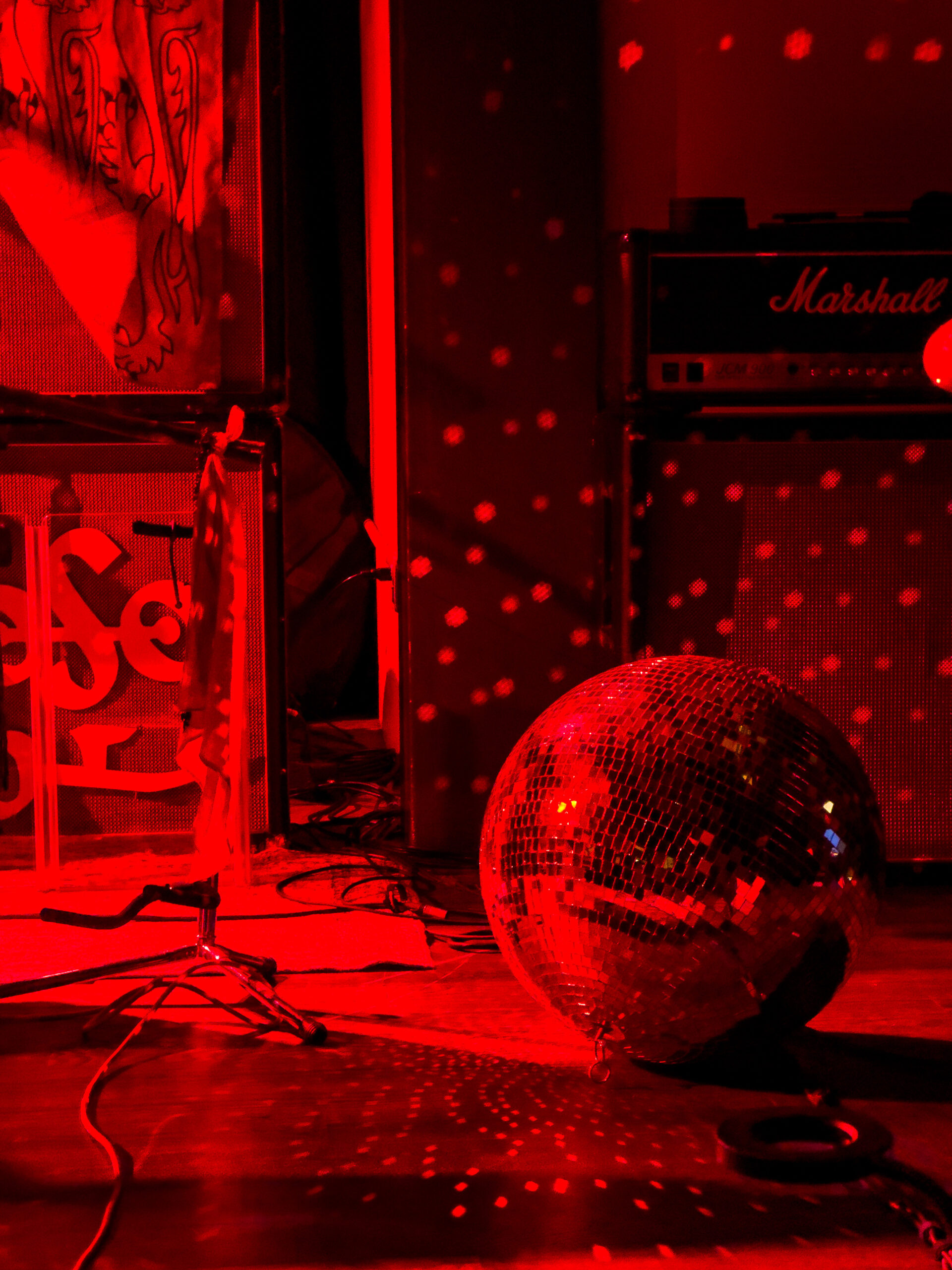 red disco ball